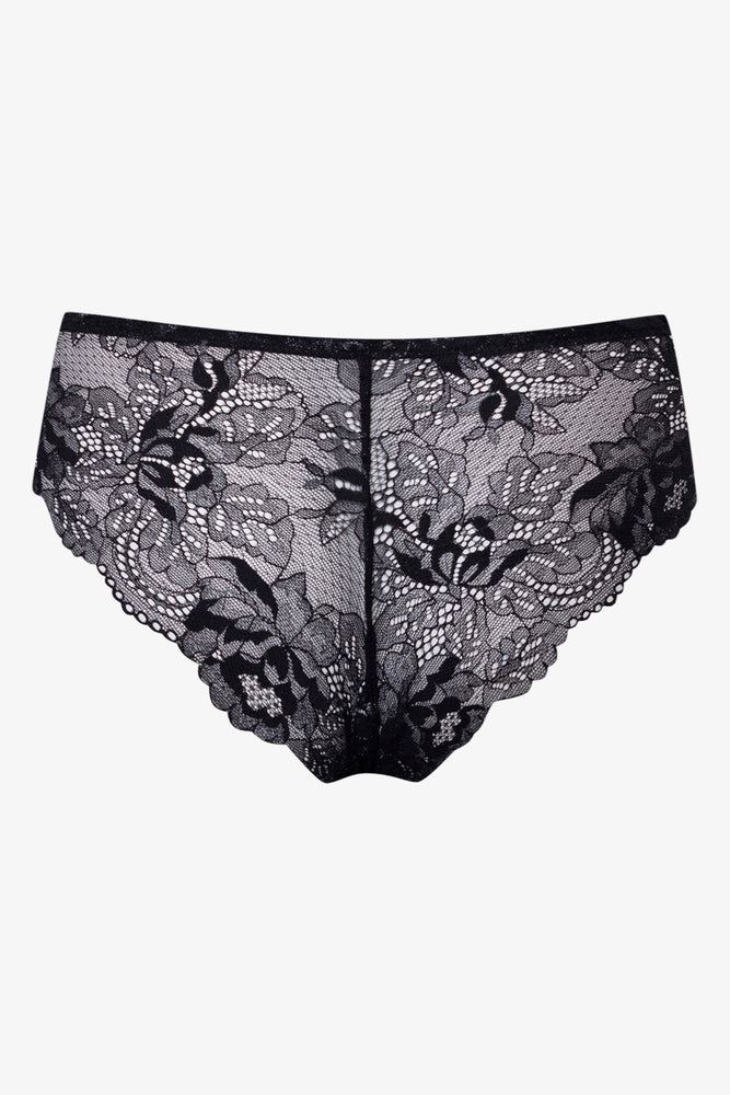 3 Pack Seamfree Lace Brazillian Panties Black And Natural (4)