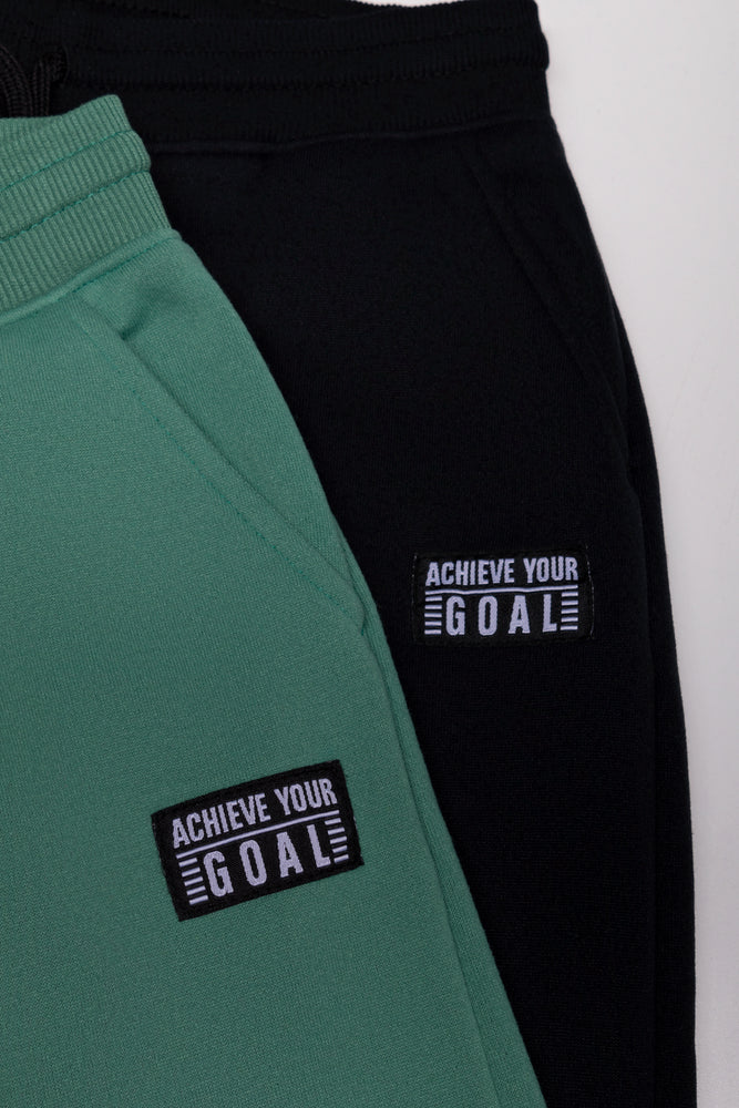 2 Pack Trackpants Green And Black