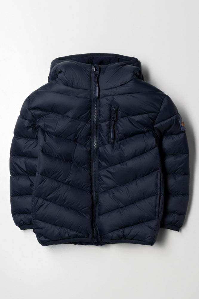 Hooded Puffer Jacket Navy