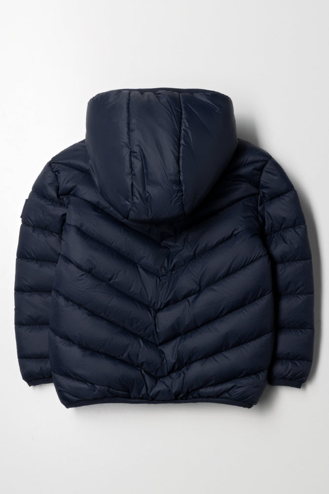 Hooded Puffer Jacket Navy (2)