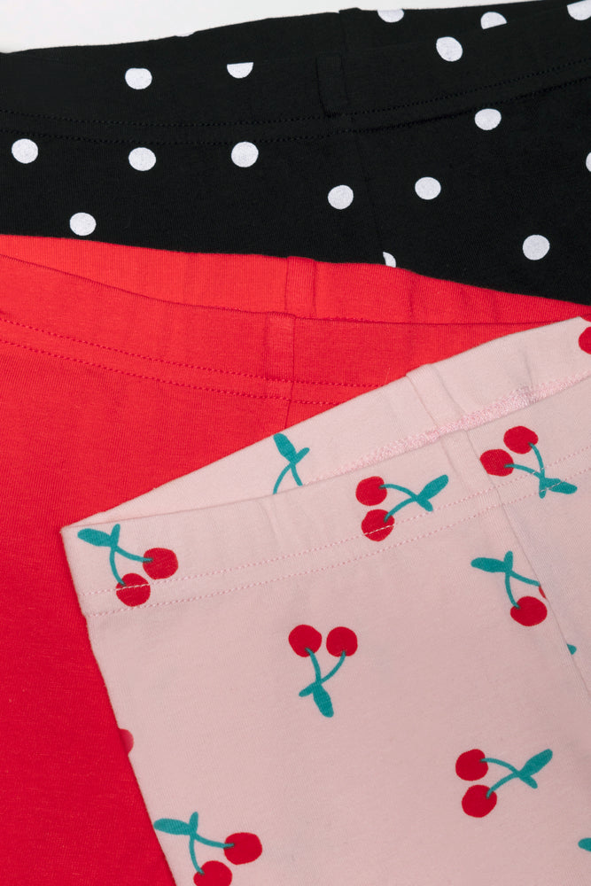 3 Pack Cycle Shorts Red (1)