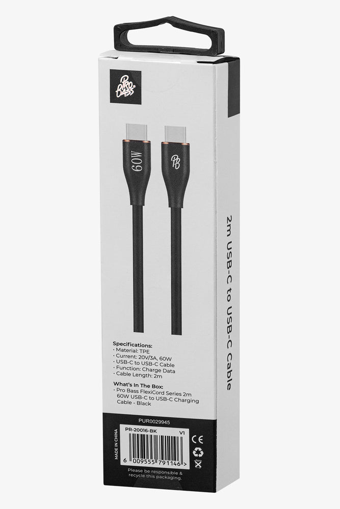 Pro Bass FlexiCord Series Type C Charging Cable Black (3)