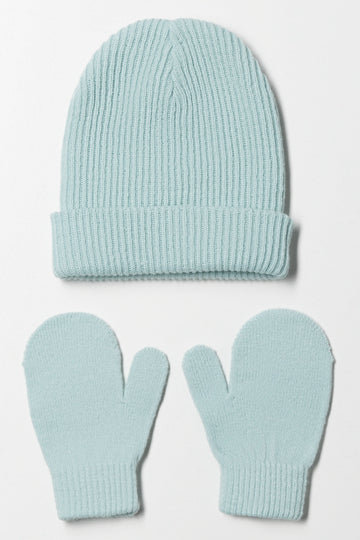 2 Piece Hat Set Green