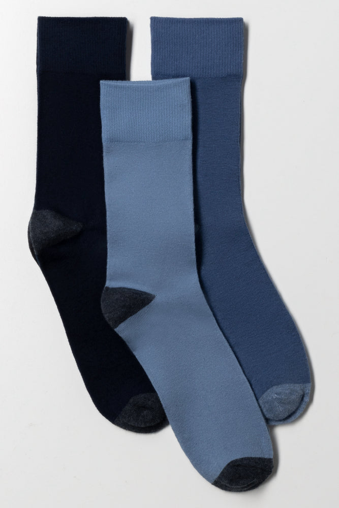 3 Pack Socks Blue