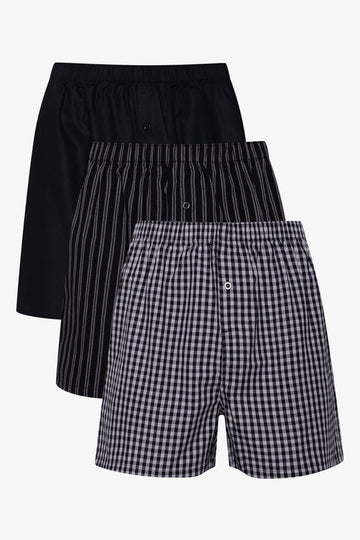 3 Pack Boxers Black
