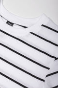 Stripe Short Sleeve T-Shirt Black And White (1)