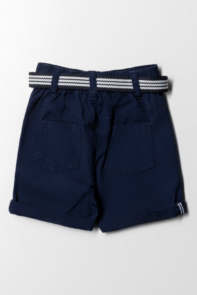 Belted Shorts Navy (2)