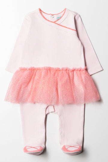 Rib Babygrow Pink
