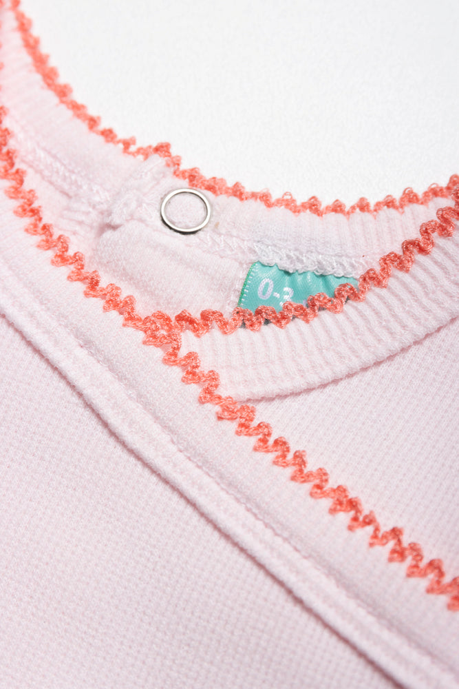 Rib Babygrow Pink (1)