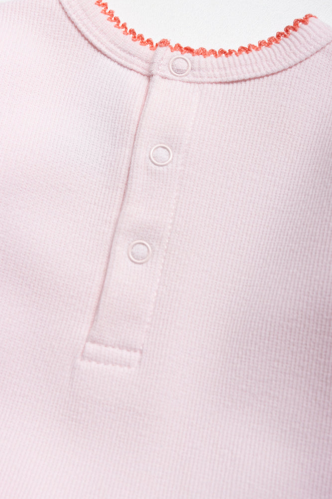 Rib Babygrow Pink (4)