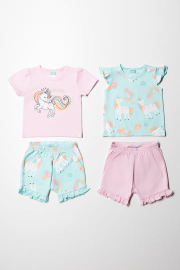 Multipack Short Sleep Set Pink