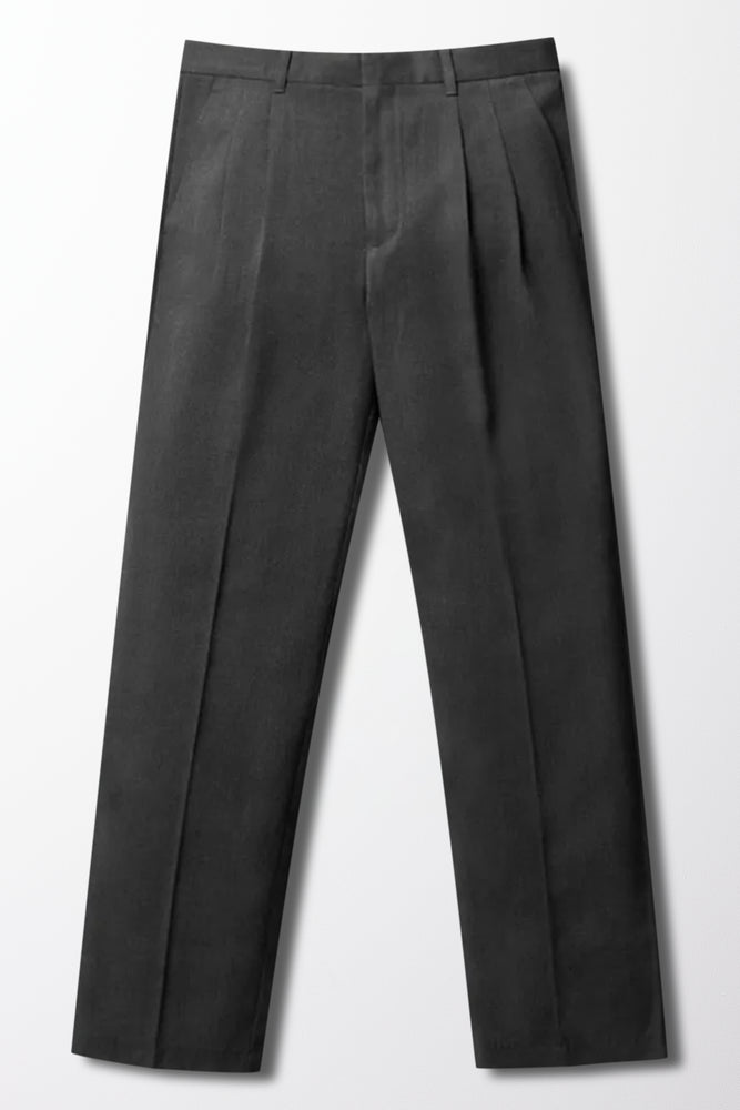 Boys Regular Fit School Pants Grey Toughees