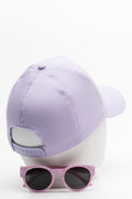 Butterfly Peak Cap And Sunglasses Set Lilac (1)