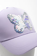 Butterfly Peak Cap And Sunglasses Set Lilac (2)