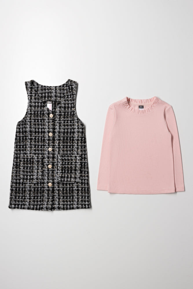 Tweed Pinafore Set Black (4)