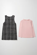 Tweed Pinafore Set Black (5)