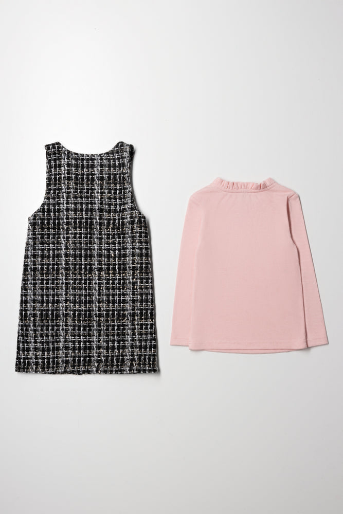 Tweed Pinafore Set Black (5)