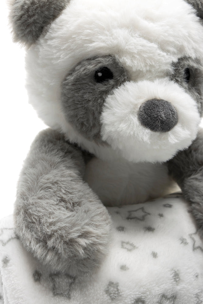 Bear Toy And Blanket Set Light Grey