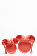 Minnie Mouse Silicone Feeding Set Pink