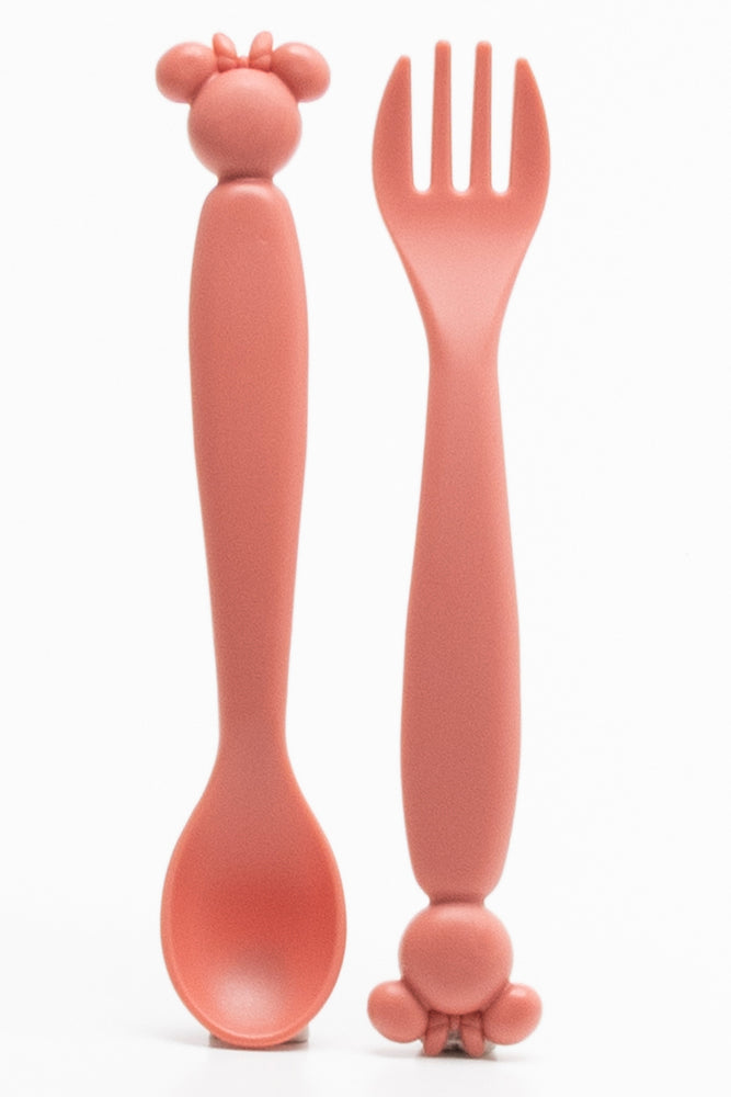 Minnie Mouse Silicone Feeding Set Pink (3)