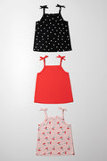 3 Pack Strappy Vests Black And Red (2)