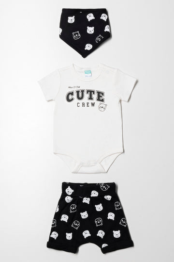Bodyvest And Short Set Black