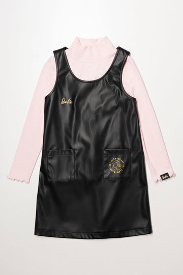 Barbie Pinafore Set Black