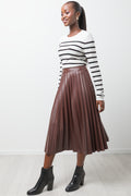 Pleated Skirt Brown (2)