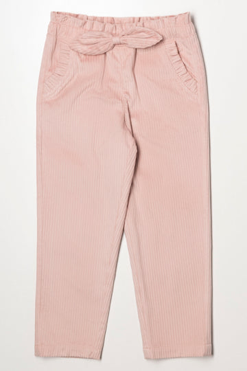 Paperbag Cord Pants Pink