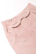 Paperbag Cord Pants Pink (1)