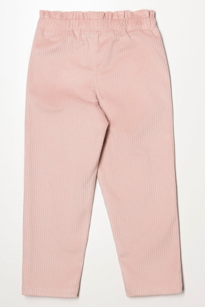 Paperbag Cord Pants Pink (2)
