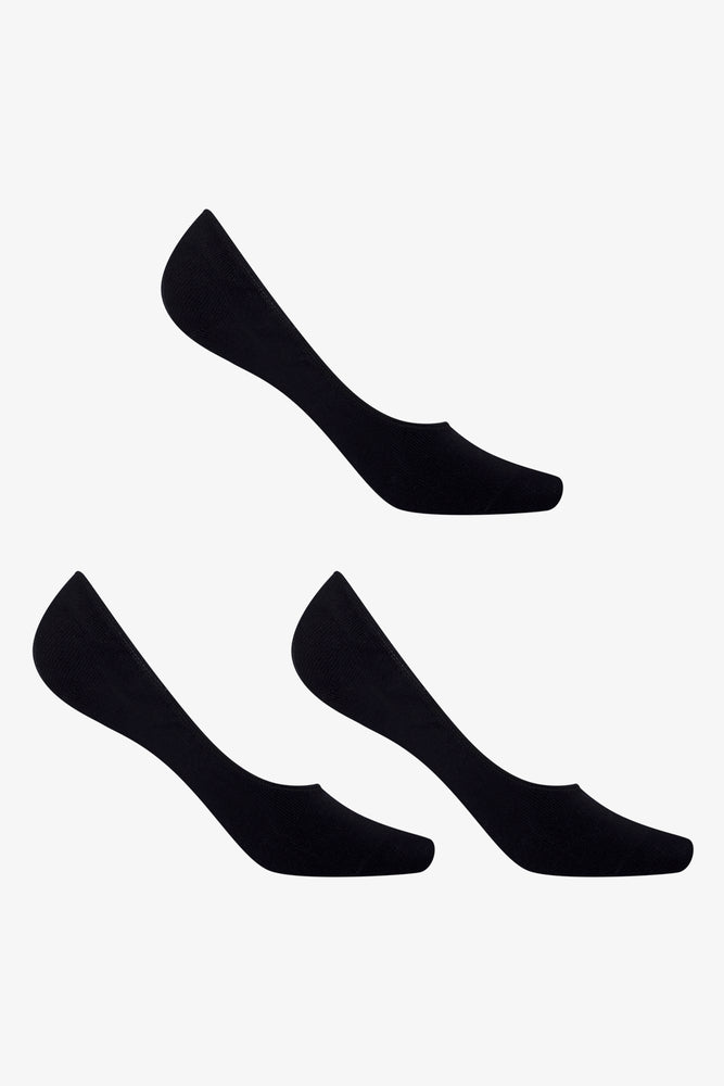 3 Pack Foot Liner Socks Black
