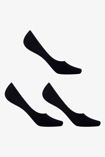 3 Pack Foot Liner Socks Black