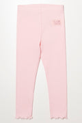 Rib Leggings Light Pink