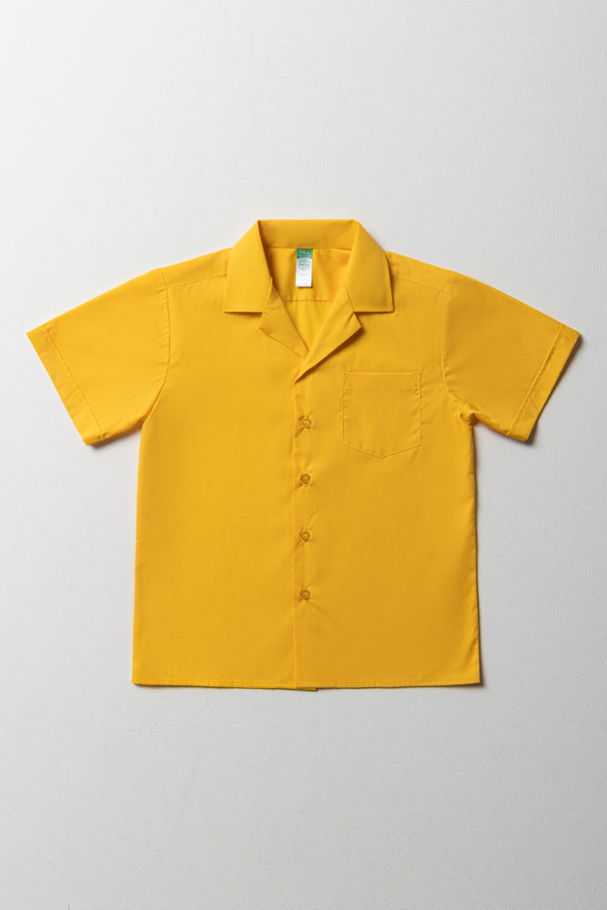 Primary School Short Sleeve Open Neck Shirt Gold