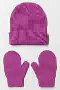 2 Piece Hat Set Purple
