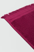 Fringed Guest Towel Burgundy (1)