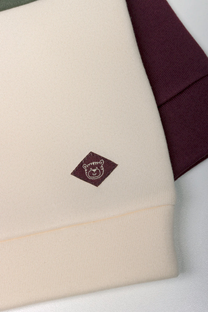 Colourblock Hooded Tracksuit Green, Cream and Burgundy