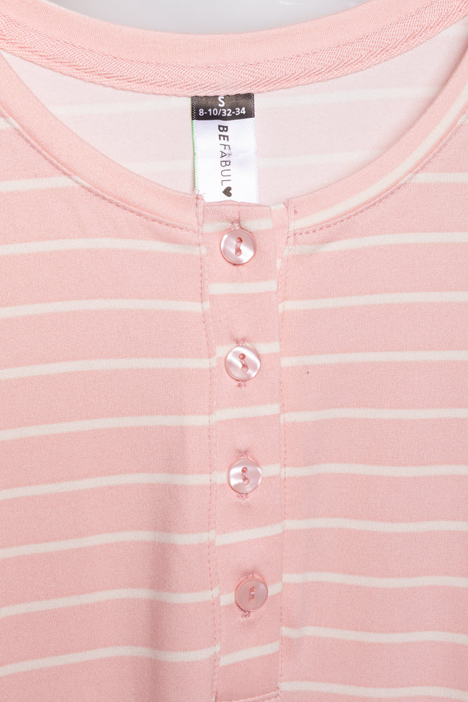 Stripe Sleepshirt Pink (2)