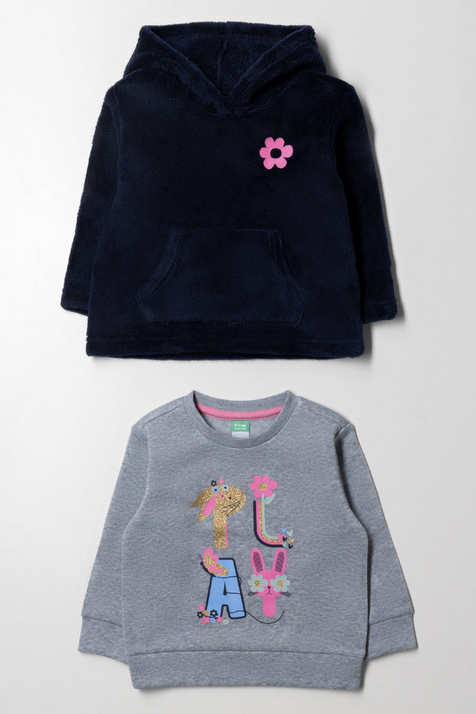2 Pack Tracktops Navy And Grey