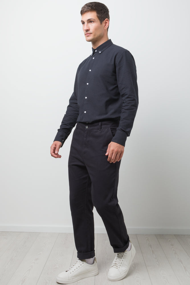 Straight Leg Chino Pants Black (2)