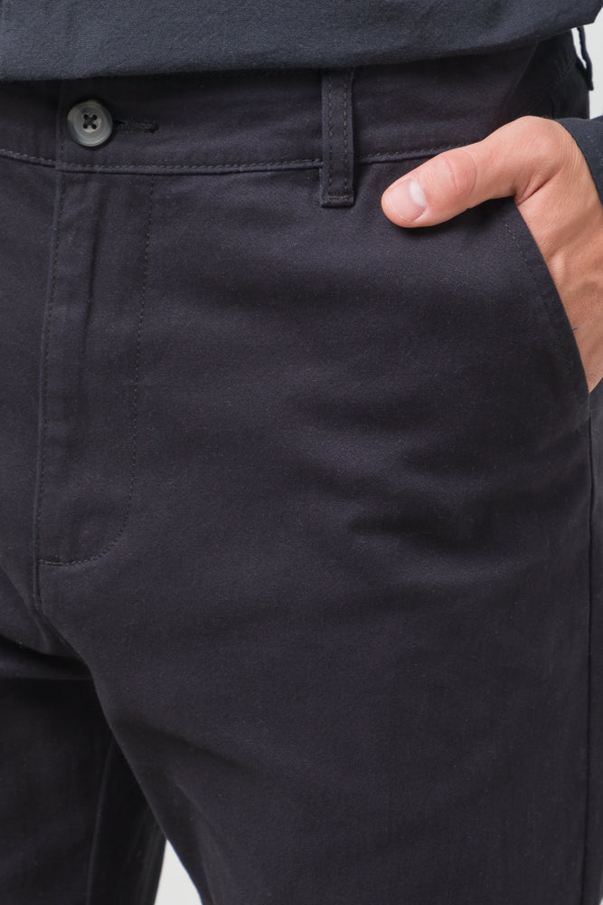 Straight Leg Chino Pants Black (4)