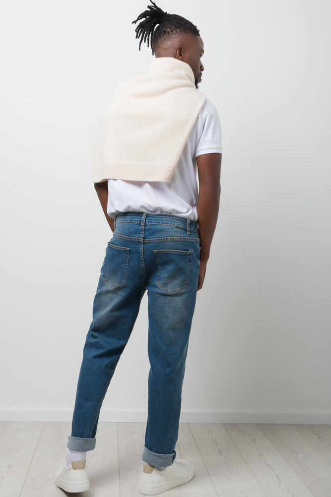 Straight Leg Denim Jeans Blue (3)