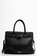 Buckle Tote Handbag Black
