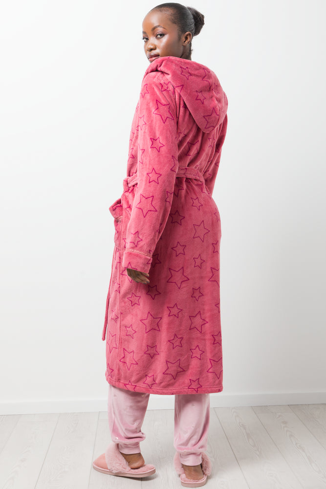 Star Hooded Gown Pink (2)