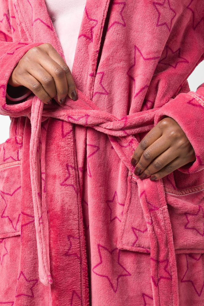 Star Hooded Gown Pink (3)