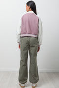 Fleece Bomber Jacket Pink (2)