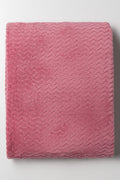 Small Textured Throw Pink
