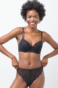 3 Pack Lace Thongs Black And Natural