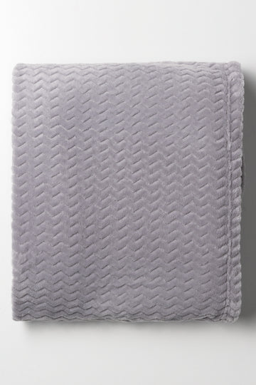 Small Textured Throw Grey